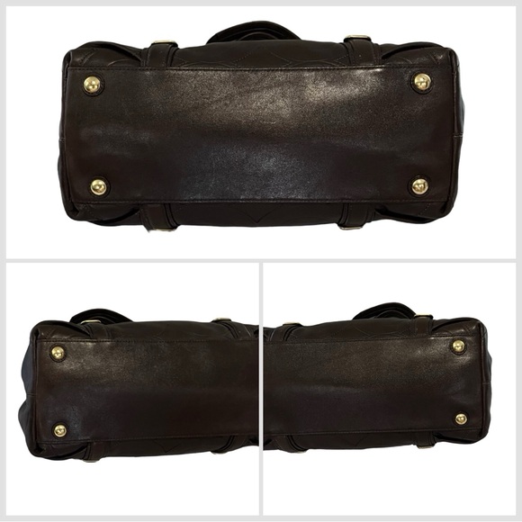 Coach Dark Brown Leather Shoulder Bag - Picture 9 of 11